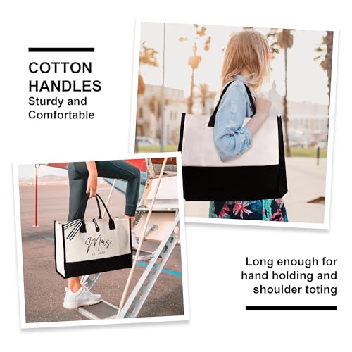 Afterprints Mrs Canvas Tote Bag for Bride 2025, Bride Gifts for Bridal Shower, Wedding Gifts for Bride to Be, Future Mrs, Engagement, Bachelorette Party Gift3