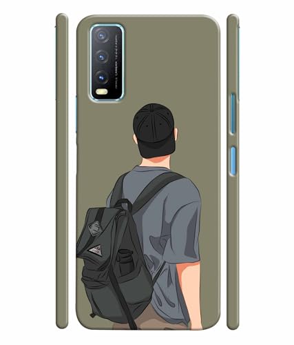 Image of School Boy College Boy Printed Hard Back Case Cover & Compatible for Vivo Y20 / Vivo Y20i (Multicolor) - D1813