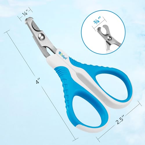 Image of BOSHEL Cat Nail Clipper - Razor-Sharp & Angled Cat Clippers for Nails with Comfy Grip Handles. Lightweight & Safe Grooming Solution - Ideal for Smaller Pets