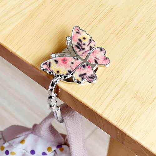 Image of HASTHIP 2Pcs Foldable Purse Hook, Women Bag Table Hanger Collection Purse Hanger for Table, Portable Table Bag Holder for Handbag, Backpack, Sling Bag ( Metal Multi-Purpose Hook with Storage Bag)