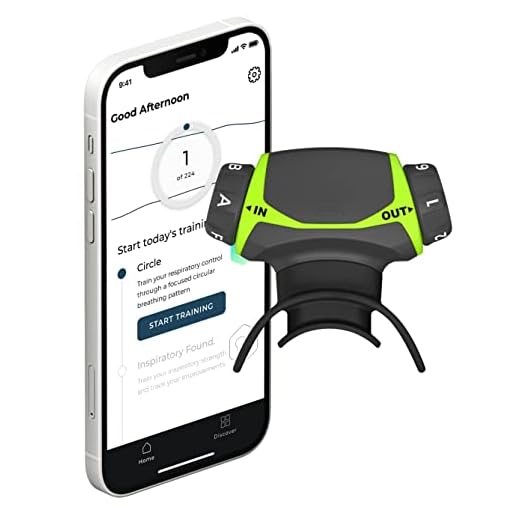 Airofit Active™ Breathing Trainer & Virtual Breathing Guided App | General Well-Being Muscle Trainer for Enhanced Lung Capacity Improved Active Lifestyle Excellent For People In Sports & Well-Being