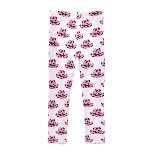 Girls Leggings Vintage Cowboy Pink Hat Toddler Girls Clothes Leggings for Girls Toddler Girls Leggings 3-4T2