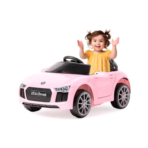 ATAA Dream - Rose- Voiture électrique pour Enfants avec télécommande pour Parents et Batterie Rechargeable