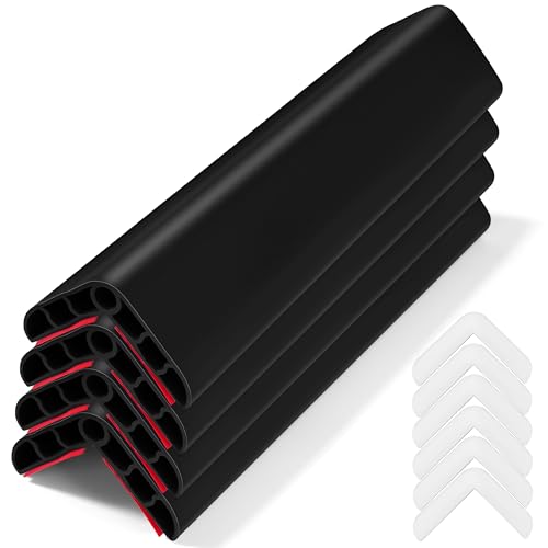 Image of Wall Corner Edge Protector 4 Pack,1.57x1.57x23.62x0.28 inch Soft Baby Proof Corner Guards for Sharp Edges, Self-Adhesive Corner Protectors for Home, Kindergarten,Thickness-7mm(0.28 in)
