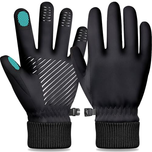 LOUXPERT Winter Waterproof Gloves for Women: Men Thermal Water Proof Touch Screen Gloves for Running...