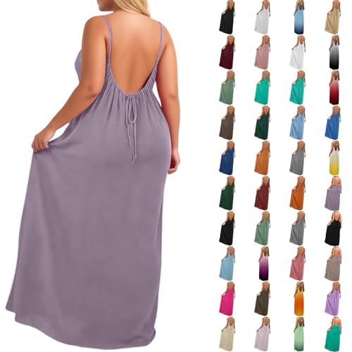 Robe longue dos nu ample et sans manches pour rester au frais sans sacrifier l'élégance