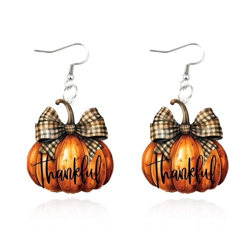 Fall Thanksgiving Earrings for Women Maple Leaf Pumpkin Candy Corn Earrings Thanksgiving Accessories Jewelry Gifts Fall Outfits for Women 2025