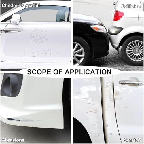 Image of Car Scratch Remover Touch Up Paint Pen Automotive Car Paint Pen 2 In 1 Car Paint Scratch Repair for Deep Scratches Special-Purpose Car Paint (Arctic White)
