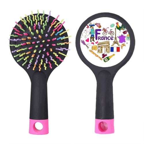 Brosse à cheveux démêlante France élégante avec finition coussin salon