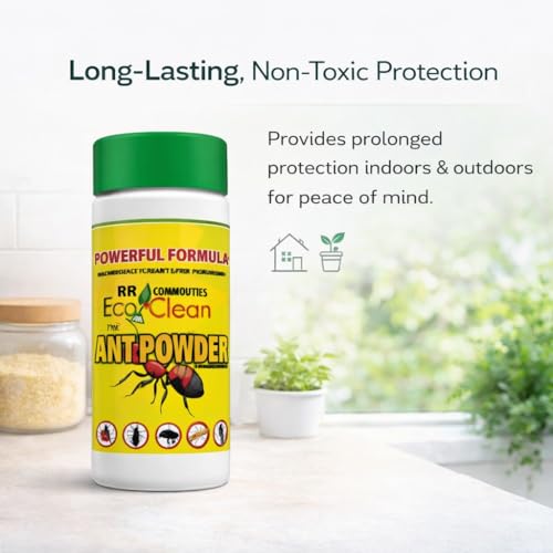Image of Ecoclean All Ants Repelling Powder - 150g (1, 150 g (Pack of 1)) | Fast Acting, Wall Sticking, Long Lasting Powerful Effect for Home & Garden