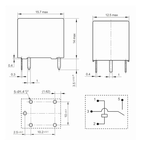Relé T78A DC12V-Y de 4 pines para reparar automatismos domésticos y proyectos 2