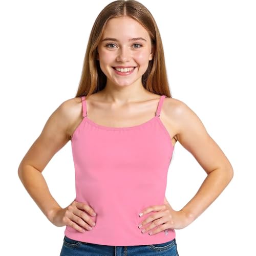 Image of A.T.U.N. (ALL THINGS UBER NICE) Girls Premium Padded Cotton Camisole | Soft & Breathable Innerwear Slip for Preteen and Teen Girls | Stretchable Everyday Essential | Ages: 8-18Y