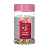 FunCakes Sprinkle Medley Happy Birthday: Zuckerstreusel, Großartiger Geschmack, gut zum Dekorieren von Kuchen, Torten, Cakes, Sprinkle Mix. 180 g.