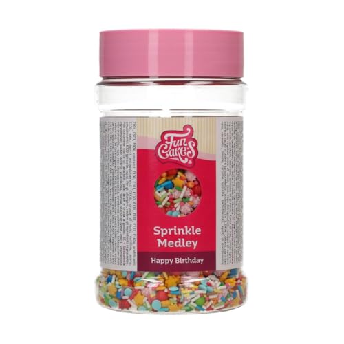 FunCakes Sprinkle Medley Happy Birthday: Zuckerstreusel, Großartiger Geschmack, gut zum Dekorieren von Kuchen, Torten, Cakes, Sprinkle Mix. 180 g.