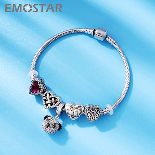 Image of Animal Theme Charms, Mom /Child of Owl Bear Dog, Rabbit Flamingo Elephant Panda Cat Parrot Crocodile Unicorn Charms in 925 Sterling Silver, Fit European Bracelet /Necklace, Gift for Mother /Friend /Lover