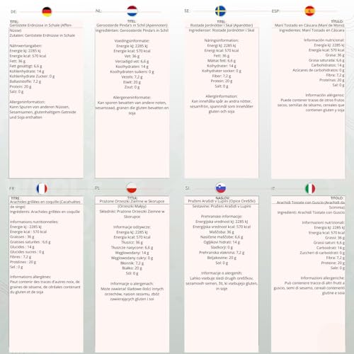 Wholefood Earth Geröstete Erdnüsse in Schale (Affennüsse) - GMO frei - Vegan - Milchfrei - Ohne Zuckerzusatz, 2 kg