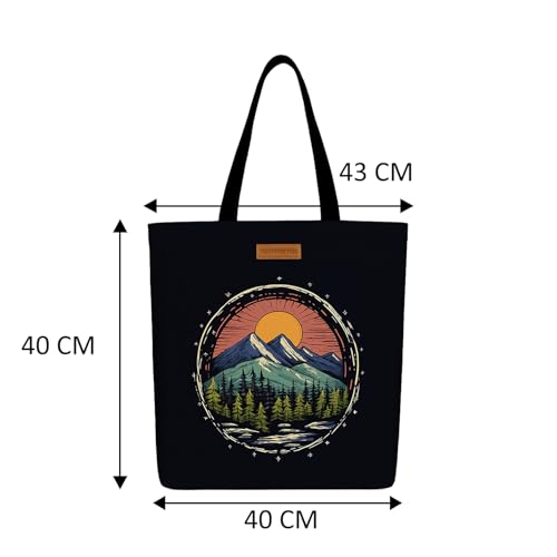 Image of The Purple Tree Eco-Friendly Canvas Tote Bag, Sustainable, Reusable Shopping, Beach, Travel or Everyday Tote, Wide Tote Bag
