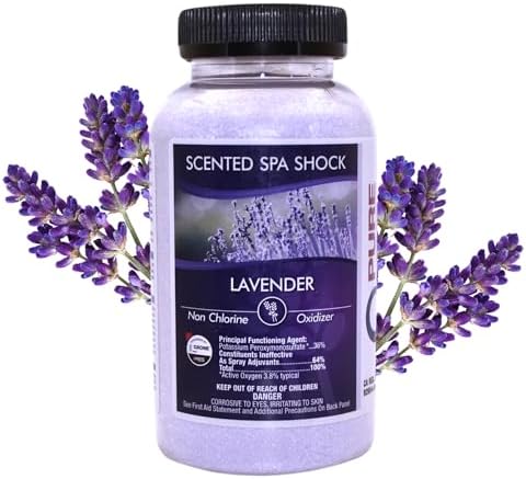 Lavender Aromatherapy Spa Shock for Hot Tubs & Spas | Non-Chlorine Oxidizing Hot Tub Shock Treatment | Compatible with Bromine Tablets & Chlorine | Neutralizes Odors & Clarifies Water (2 lbs)
