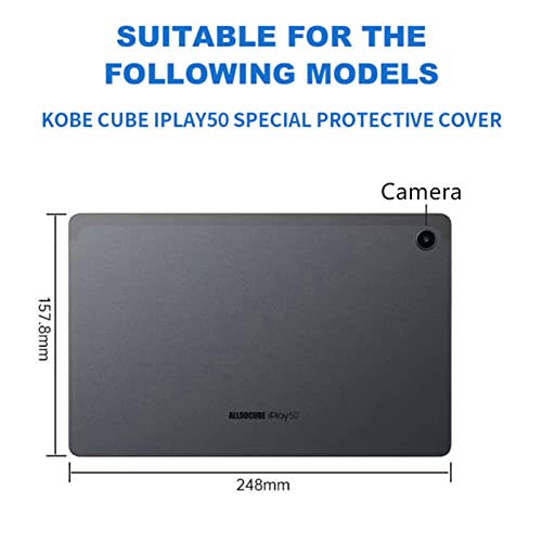 Hminsen Case For Alldocube Iplay 50 Tablet, Kids Friendly Soft Silicone Adjustable Stand Cover For Iplay 50/Iplay 50 Pro Tablet 10.36 Inch With Handle Kickstand, Shoulder Strap & Stylus Pen (R-Rose) #TOP1