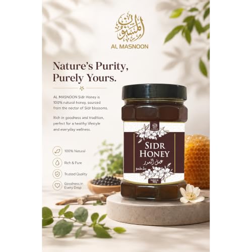 Al Masnoon Sidr Miel Natural Cruda 500g miniatura 2