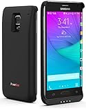 PowerBear® Samsung Galaxy Note EDGE Extended Rechargeable Battery Case with 4800mAh Capacity (Up to 125% Extra Battery) - Black [24 Month Warranty & Screen Protector Included]