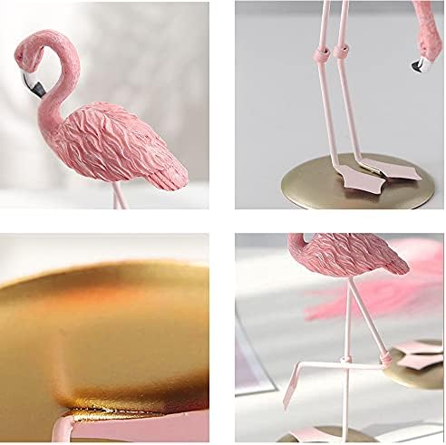 GmeDhc Flamingo Ornament, Resin Flamingo, Flamingo Ornaments for the Living Room, Modern Simulation Animal Statue for Home Garden Decorations, Creative Gifts Car Ornaments Desktop Accessories