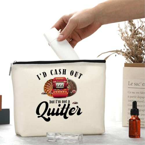 Funny Gambler Casino Slot Machine Makeup Bag Cosmetic Bag Inspired Gambler Gifts Gambling Casino Lover Gift for Women Friend Mom Grandma Aunt Nurse Retirement Christmas Birthday Friendship Gifts3
