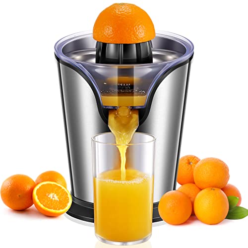 FOHERE Orange Juicer Squeezer Electric Citrus Juicer with Two Interchangeable Cones Suitable for orange, lemon and Grapefruit, Brushed Stainless Steel by FOHERE - Used condition - US$36.05