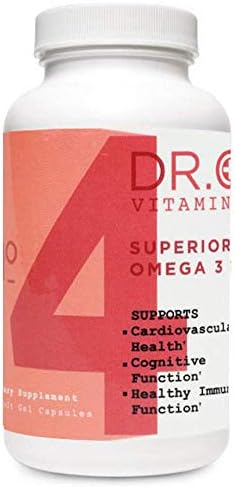DR C. VITAMINS Omega 3 Fatty Acid Fish Oil Supplement Immune System, Heart & Cardiovascular Support