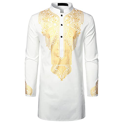 Chemise Africaine Dashiki Homme Mince pour un Style Habillé sans Effort