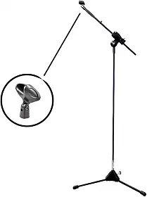Pedestal de Microfone com Cachimbo Para Microfone com Fio ou sem Fio (PARA MIC SEM FIO)