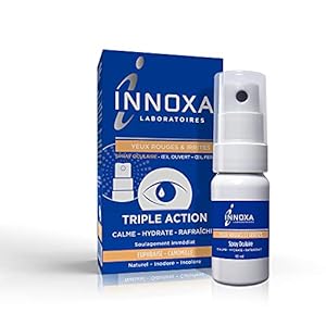 Innoxa Oogspray voor rode en geïrriteerde ogen, geurloos en kleurloos, natuurlijk, tegen vermoeidheid van de ogen, 10 ml