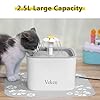 Veken-Pet-Fountain-84oz25L-Automatic-Cat-Water-Fountain-Dog-Water-Dispenser-with-3-Replacement-Filters-1-Silicone-Mat-for-Cats-Dogs-Multiple-Pets-Grey Automatic Dog Water Fountain