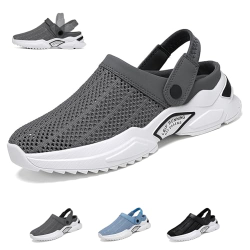 Men's Orthopedic Hollow-Out Summer Sandals,Breathable Knitted Mesh Sandals with Arch Support,Mens Beach Sandals