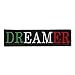 Dreamer Green White Red Patch Mexico Flag Theme Embroidered Iron On