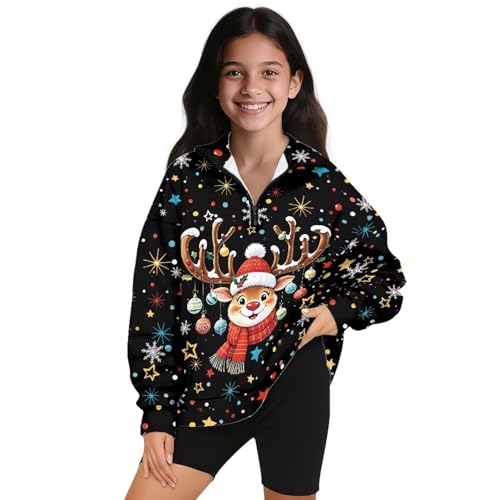 Girl Sweatshirt Cartoon Lightweight Hooded Neck Pullover Sweatshirt for Kids Boys Girls Activewear