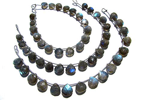 Perles de labradorite en cœur facetté pour façonner un cadeau unique