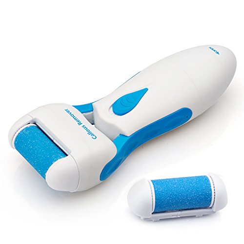 Rantizon Electric Foot File Wet and Dry Callus Remover Professional Exfoliating Pedicure Tools Foot Care Electronic Hard Skin Remover for Dry Dead Hard Coarse and Cracked Skin with 2 Roller Heads