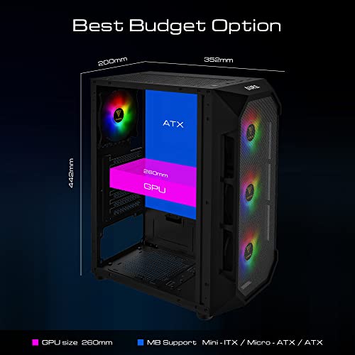 Gamdias AURA GC1 Atx Mid Tower Gaming Computer Pc Case thumb #5