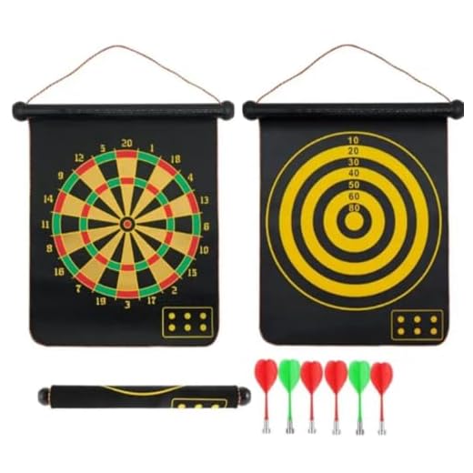 Jogo De Dardos Magnético Dupla Face - 6 Dardos