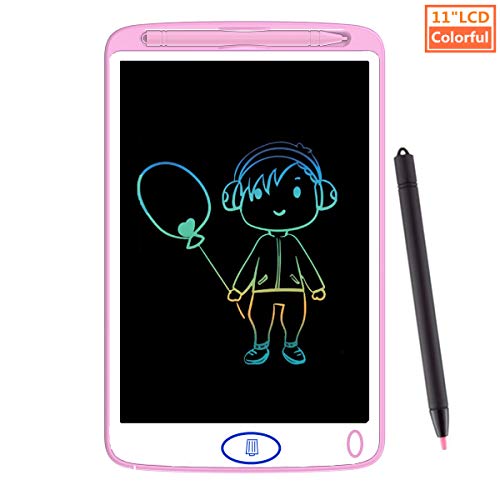 ZHIXIE Tableta de Escritura LCD Colorida 11 Pulgadas, Tableta gráfica,Tablet para niños, Ideal como Pizarra Digital para Aprender a Leer, Escribir y para Manualidades, Juguete Educativo(Rosa) 