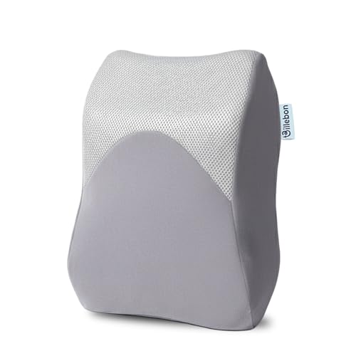 Image of Billebon Memory Foam Car Neck Pillow | Universal Headrest Cushion| Mesh Soft Fabric Hybrid| Adjustable Strap Buckle| Removable Cover| Orthopaedic Neck Support| Driving Comfort Pain Relief (Pack of 1)