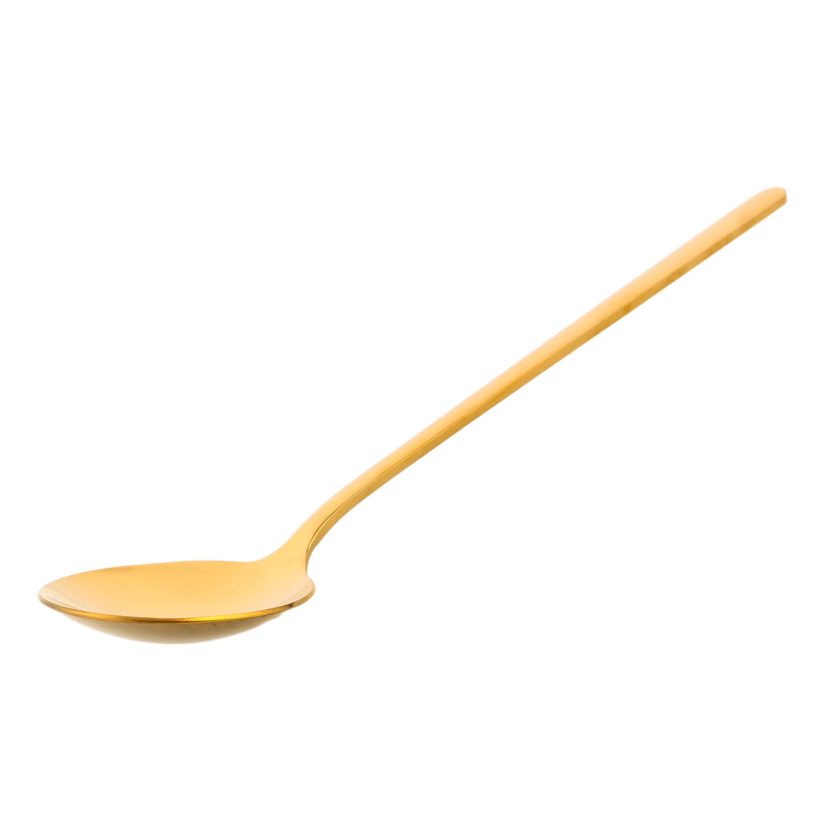 PRETYZOOM Stainless Steel Long Handle Round Spoon for Soup Cereal Kitchen Spoon for Home Restaurant Use Design for Serving Rice Soups and More