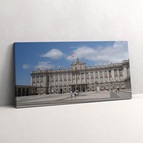 Tableau d'art Palais historique à Madrid, toile murale haut de gamme 140x70