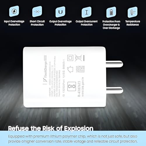 Image of Original Vivo 66W Flash USB Type C Charger For Iqoo Z6 /Z6 44W /Z6 Lite 5G /T1 /Neo 6 /Z7 /Z7 Pro /V23 /V23E /V23 Pro /V25 /V25E /V25 /V26 /Y35 /Y73 /V215G /T1 /T2 /Z6X /Y200 /V|Y|X Series USBC Charge Adaptor, White