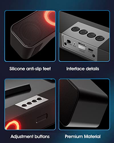 Bluetooth Lautsprecher,Tragbarer Lautsprecher,Fantastischer Sound,Kabellose Wasserdicht Ragbare Musikbox Enormer mit Dualen Bass-Treibern AUX/TF-Karte, Mikrofon für Handy PC TV (Keine Lichter) – Bild 7