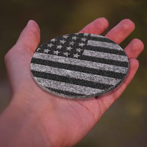 2 Pack Car Cup Holder Coaster,2.9 Inch Anti Slip Shockproof Car Cup Holders Coasters for Car Interior Accessories for Women Men (Gray Flag)