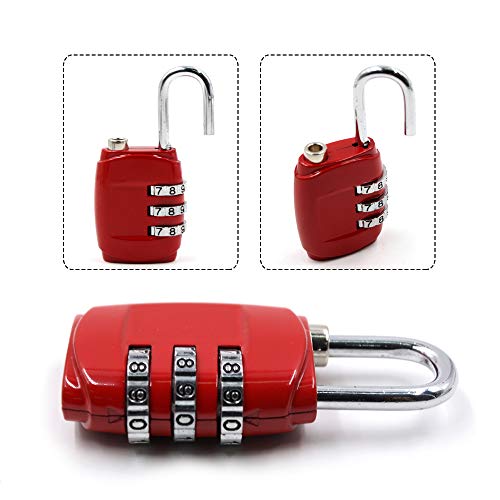 DECDEAL 3 Dial Combinação de Dígitos Senha Código de Bloqueio Bloqueio Proteger Locker para Mala de