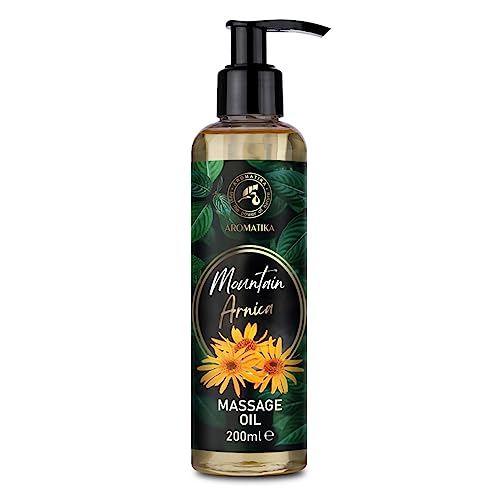 Aceite de Masaje Mountain Árnica 200 ml - Extracto de Flor de Arnica Montana - Aceite Corporal - Pure & Natural - Aceite Cosmético - Aceite de Masaje - Aceites Naturales para el Cuidado de la Piel