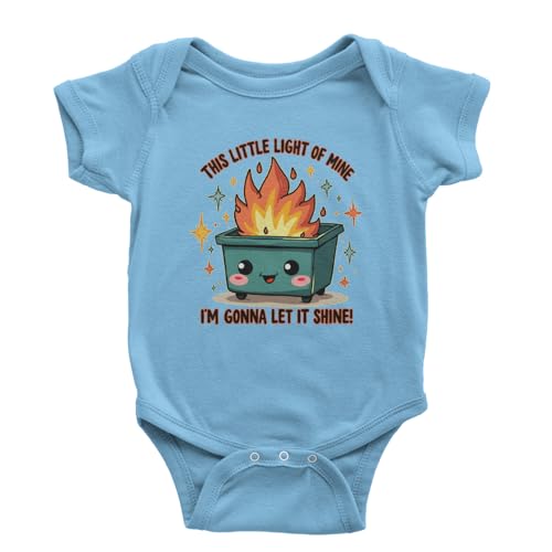 This Little Light of Mine Dumpster Fire Smile Face Infant One-Piece Bodysuit, Soft Cotton